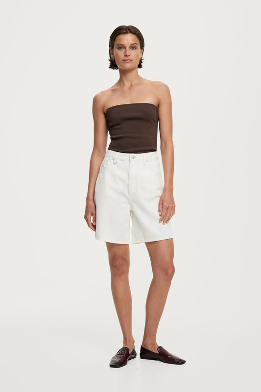 Carly Denim Shortss - White