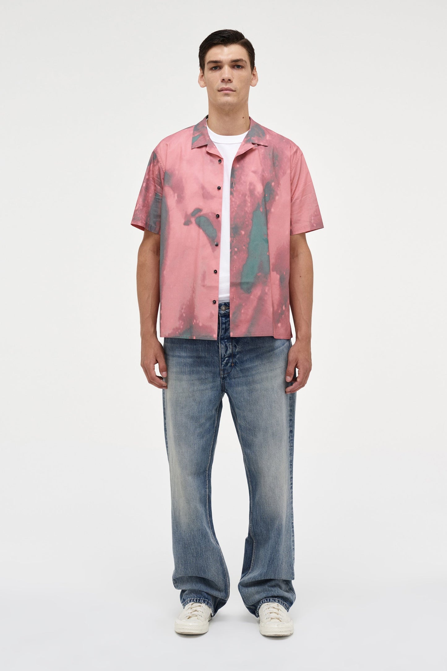 Bleach Print SS Shirt - Quartz
