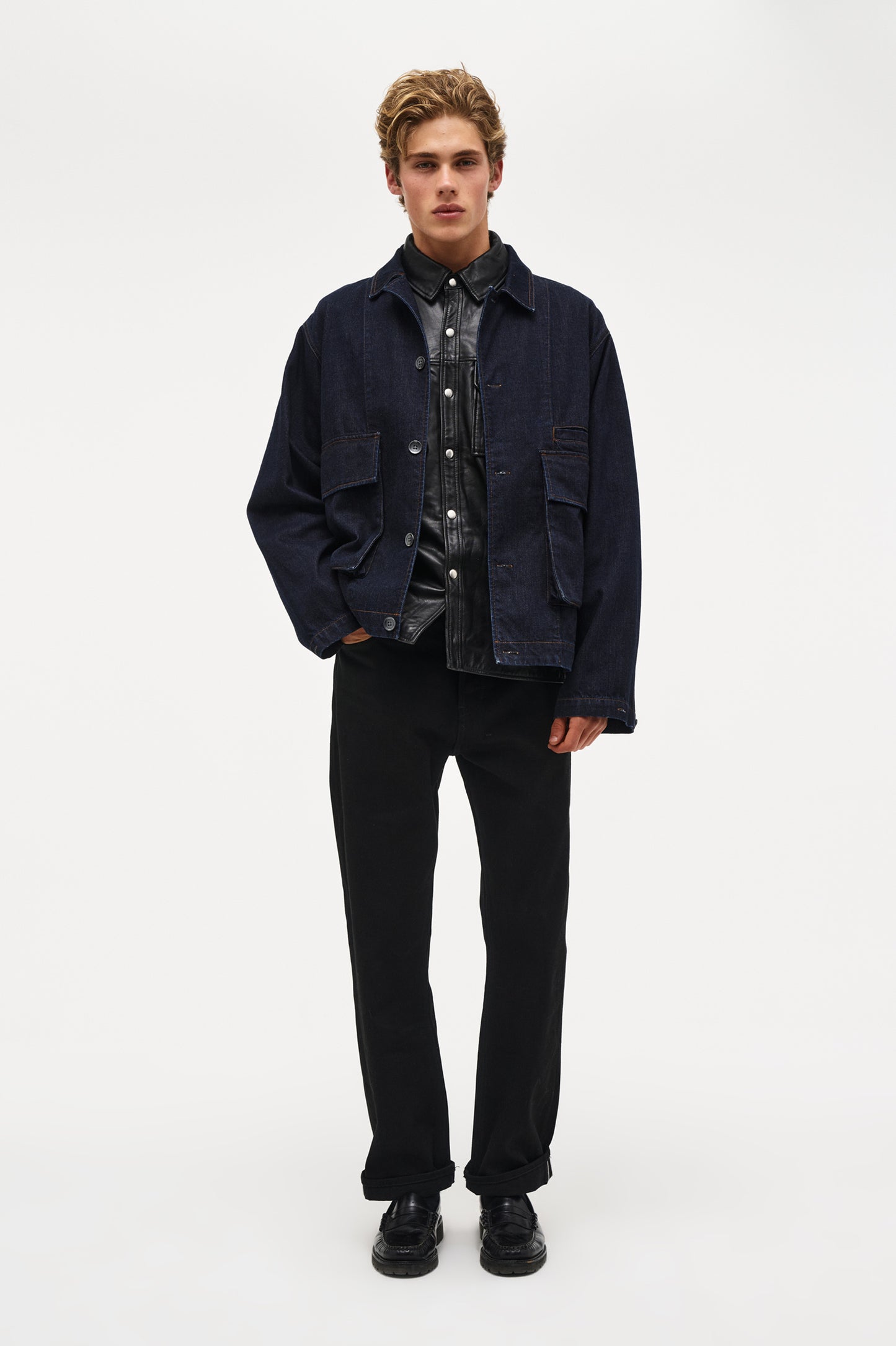 Johnny Leather Shirt - Black