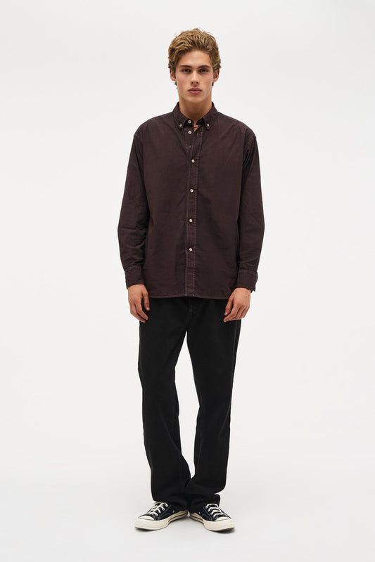 Relaxed Fit Shirt Over Dyed - Chocolate