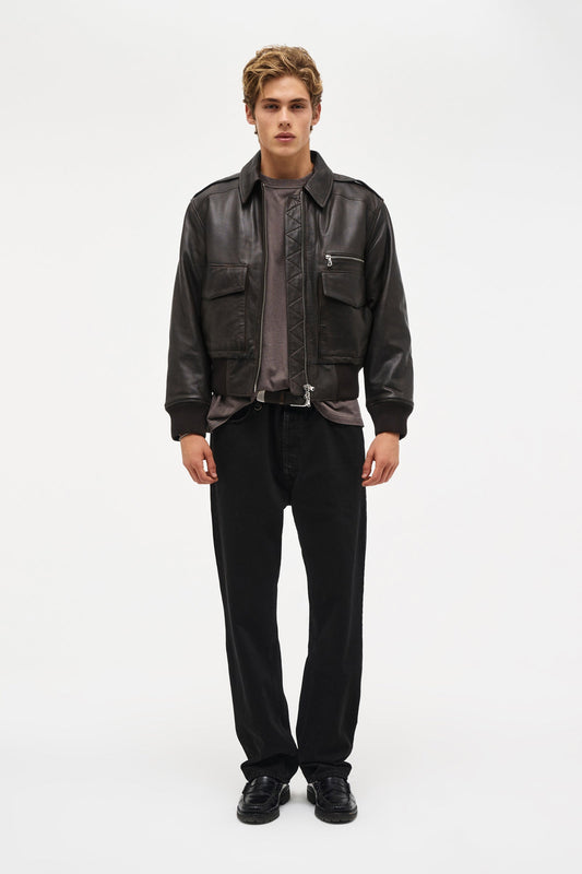 Ranger Leather Bomber - Brown