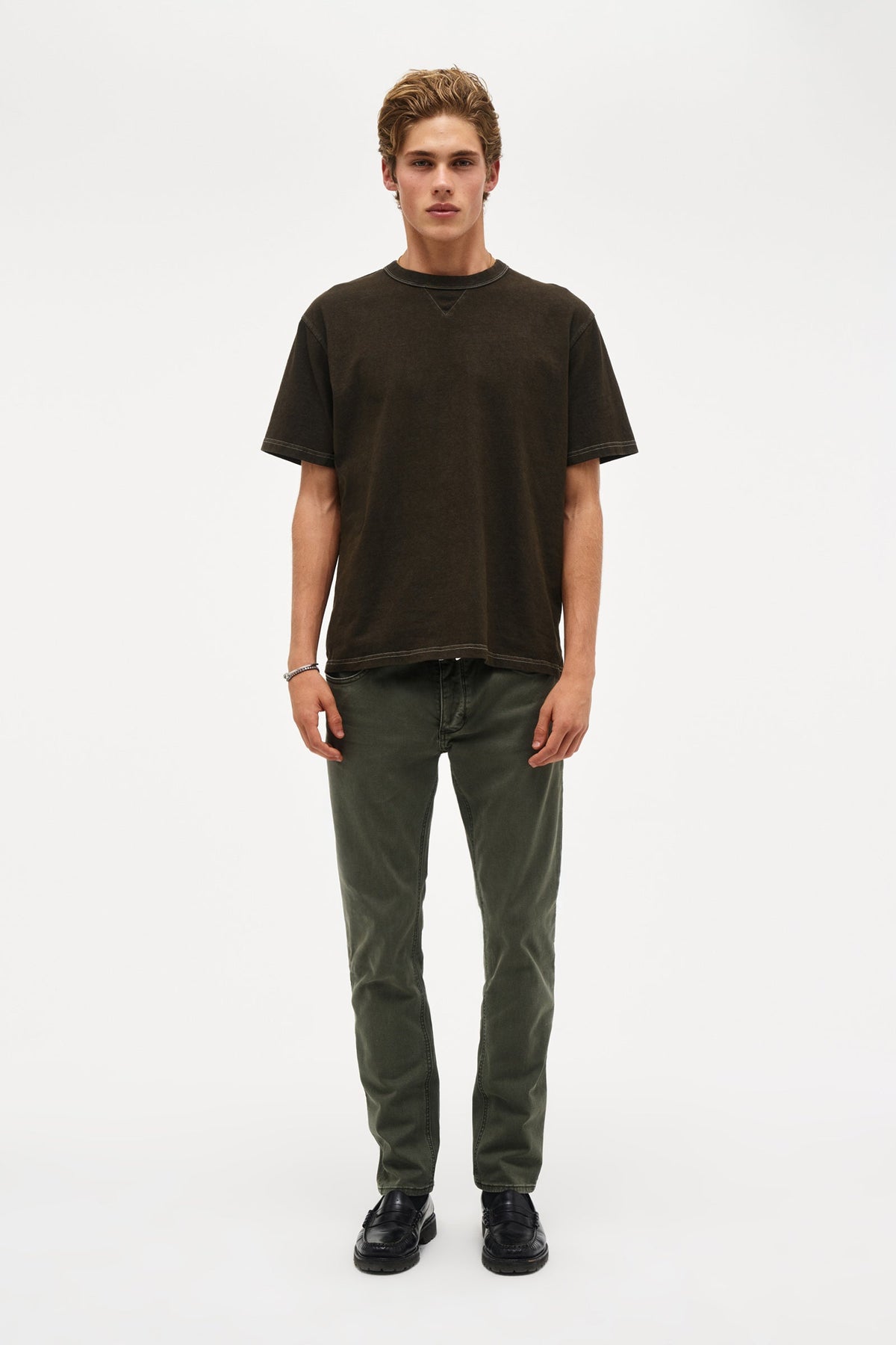 Base Tee  Over Dyed - Worn Military