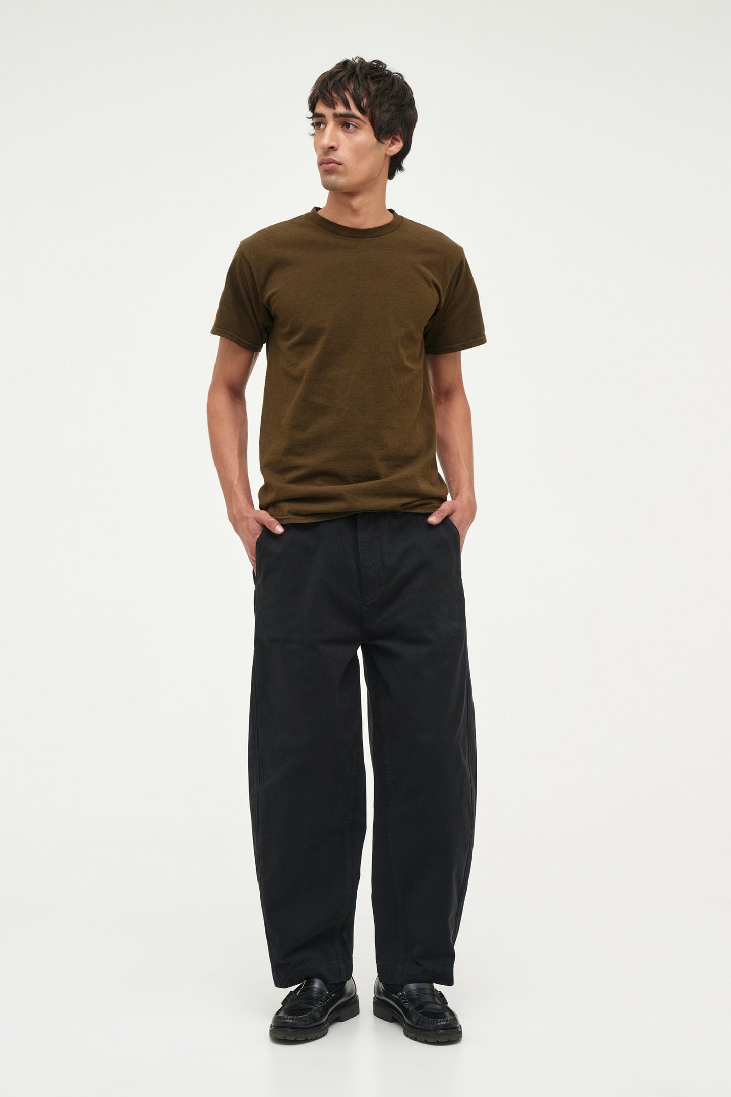 Over Dyed Circular Knit Tee - Worn Military