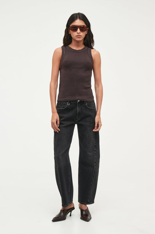 Jonesy Singlet Over Dyed - Chocolate