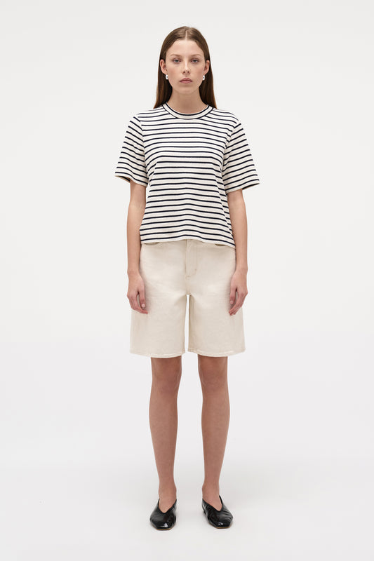 Resort Stripe Juno Tee - Ivory