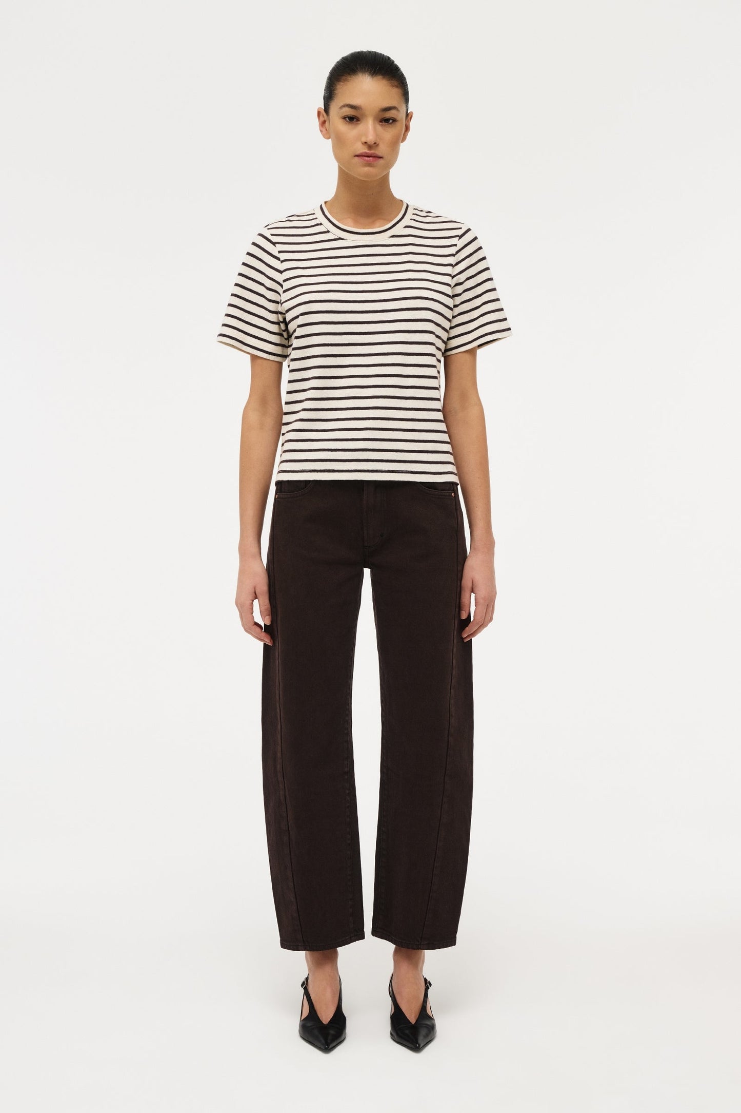 Resort Stripe Juno Tee - Sable