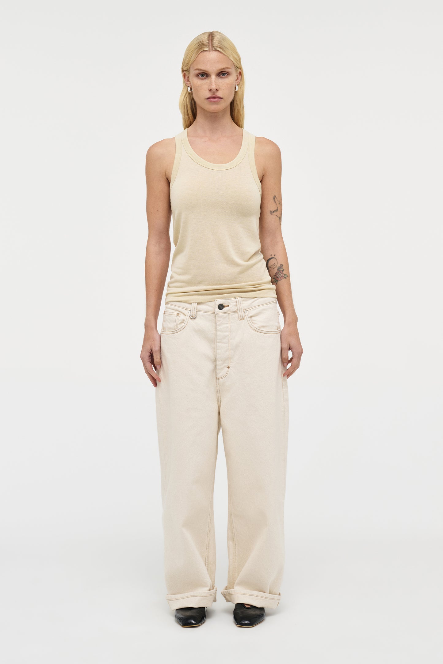 Yoko Baggy Crop - Cream