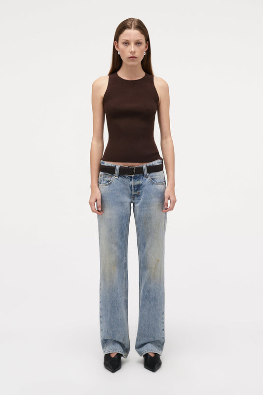 PM Knitted Singlet - Espresso