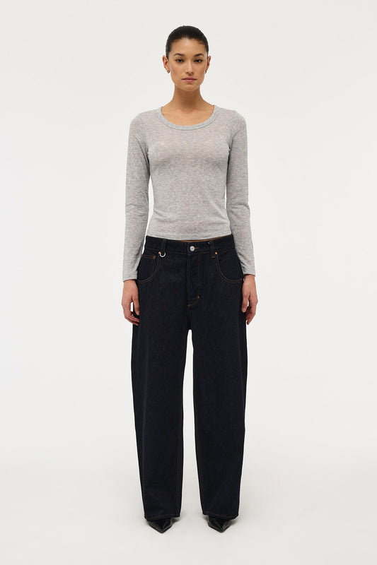 Girlfriend Longsleeve - Grey Marle