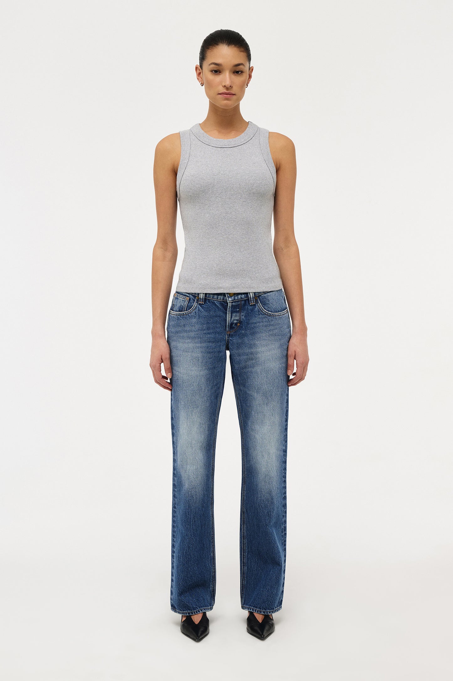 Jonesy Singlet - Grey Marle