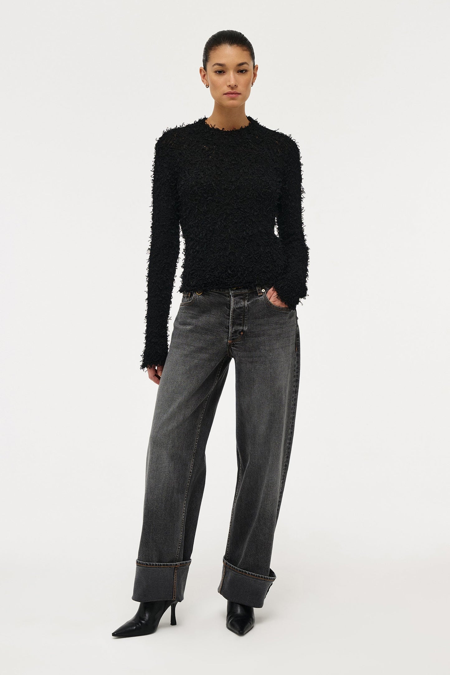 Fray Knit Crew