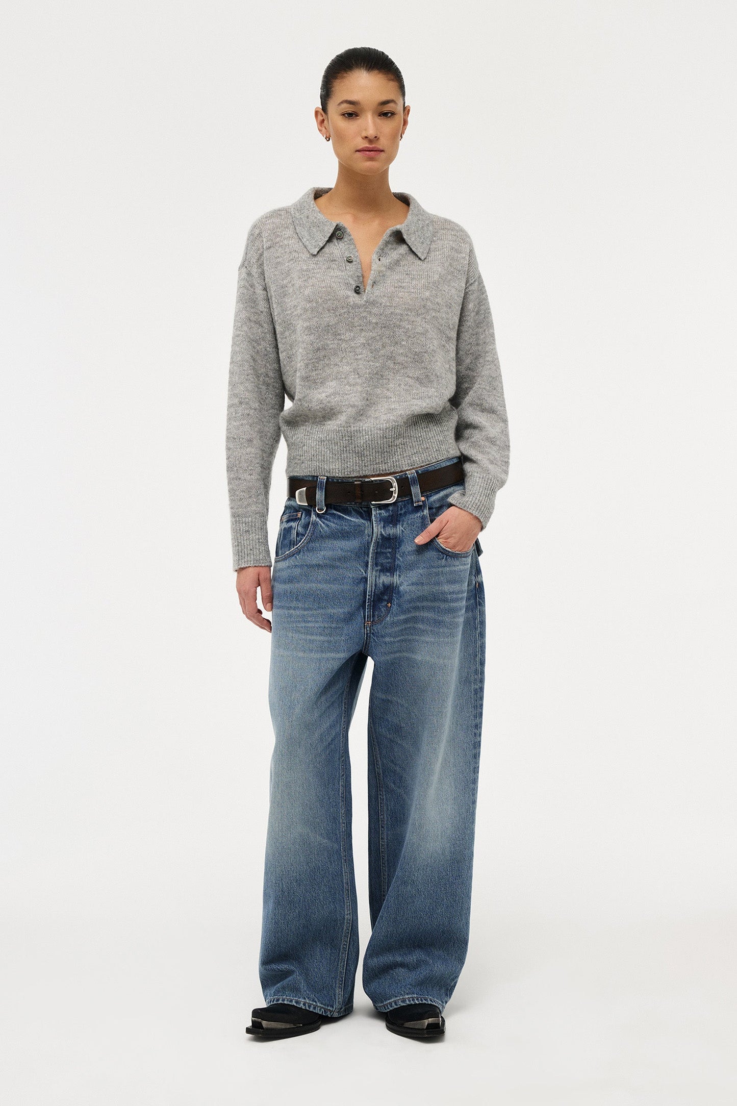 Fine Mohair Wool Polo