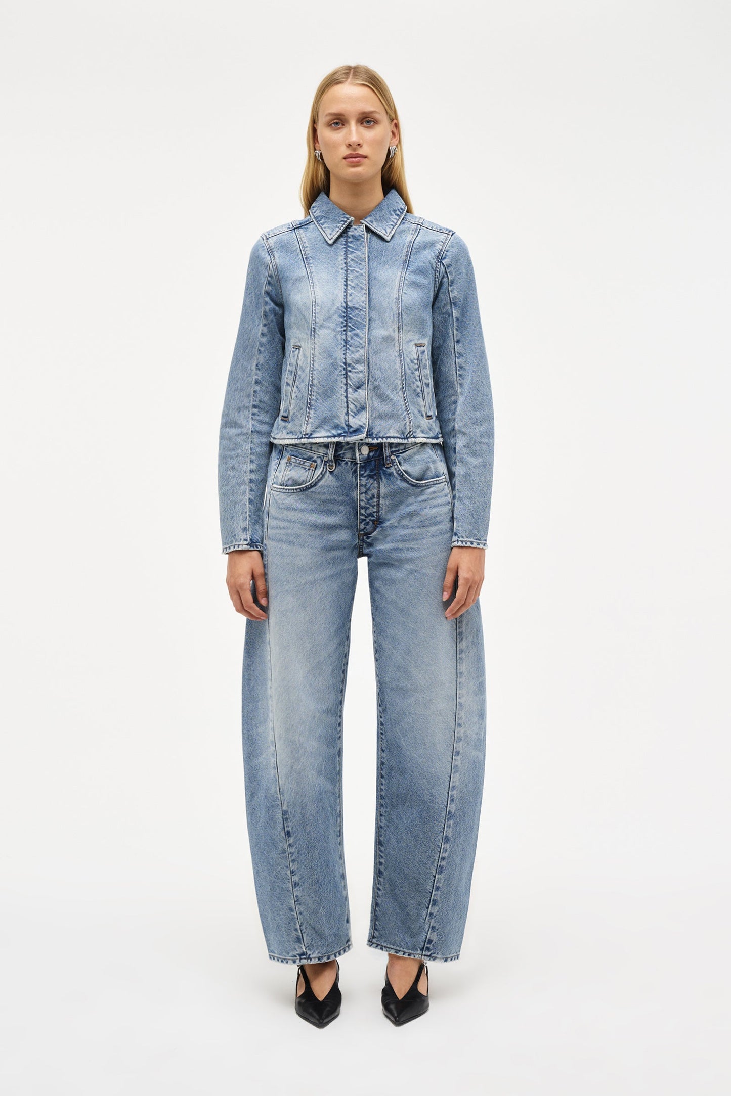 Bias Cut Denim Jacket