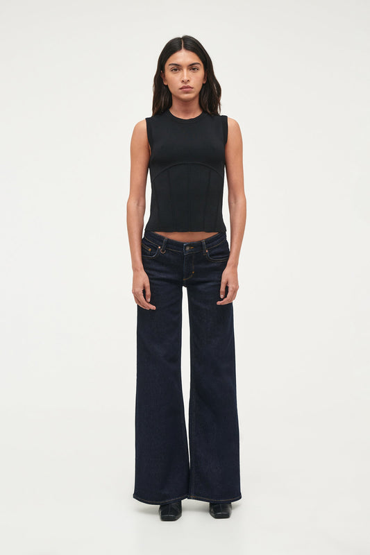 Knit Corset Tank - Black