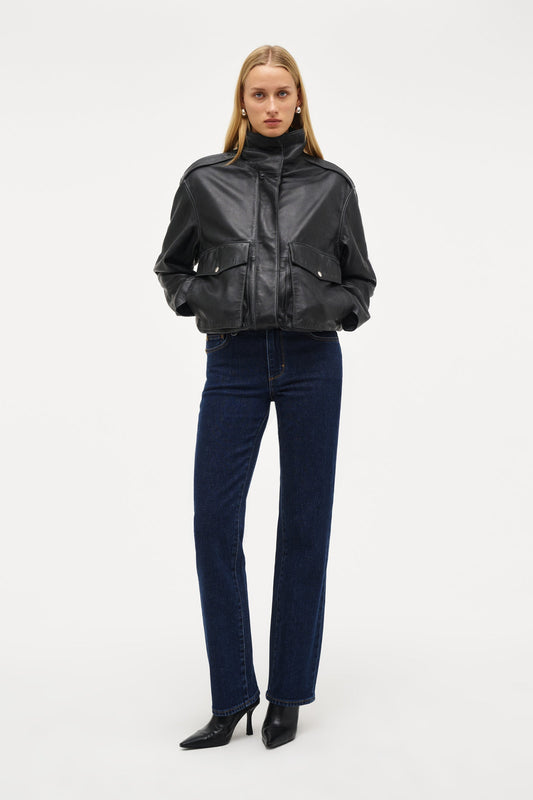Scene Leather Jacket - Black
