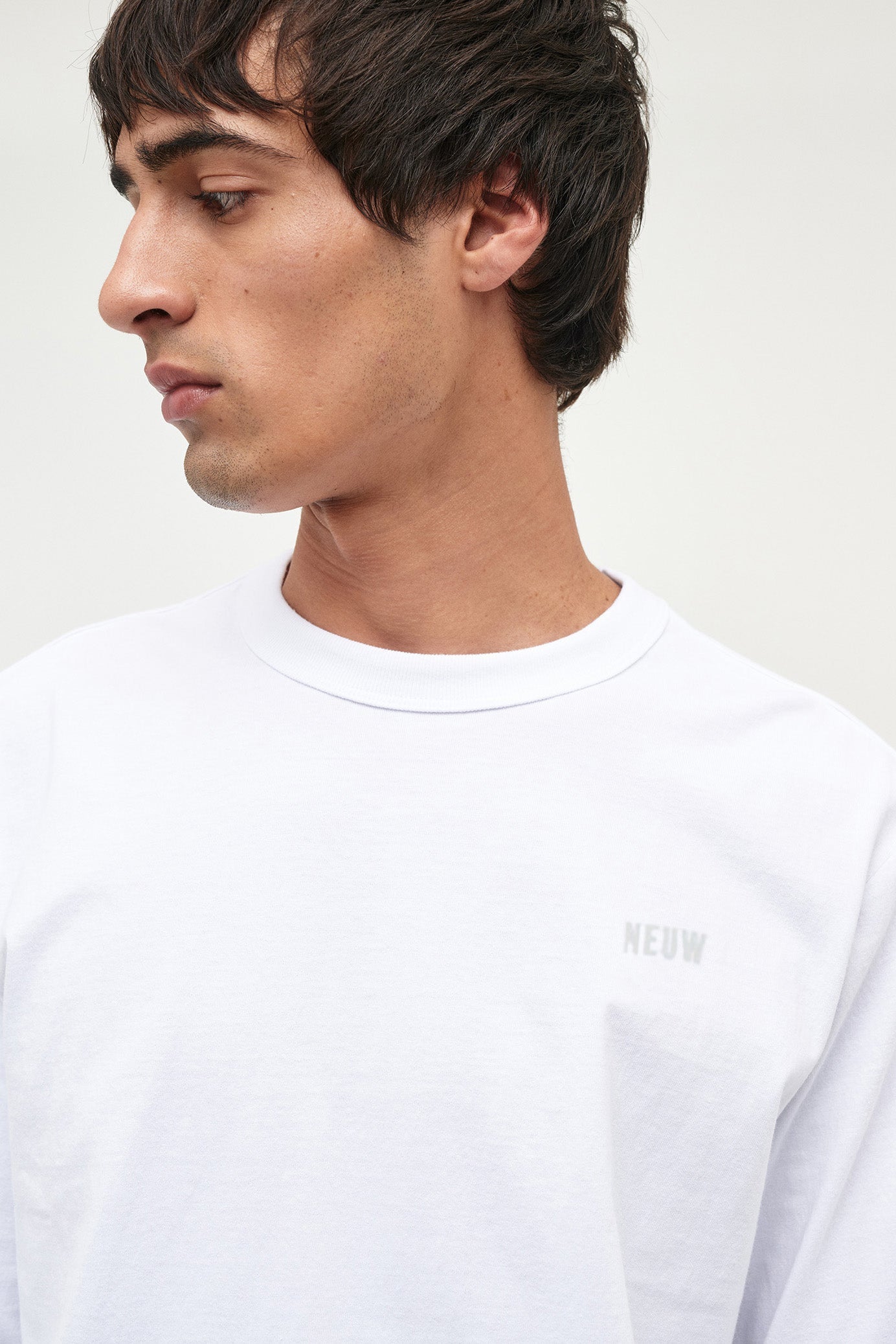 Wordmark Ls Tee -  White