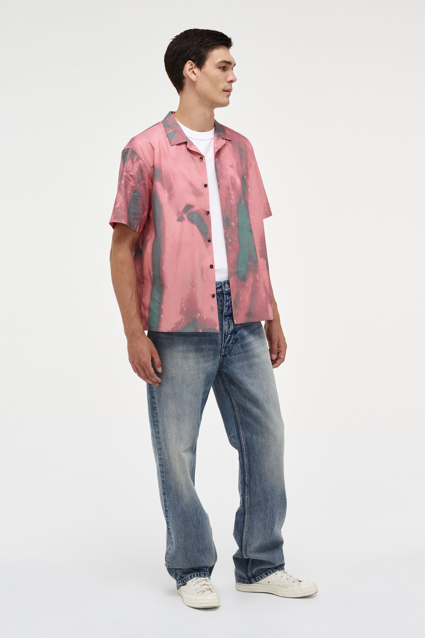 Bleach Print SS Shirt - Quartz