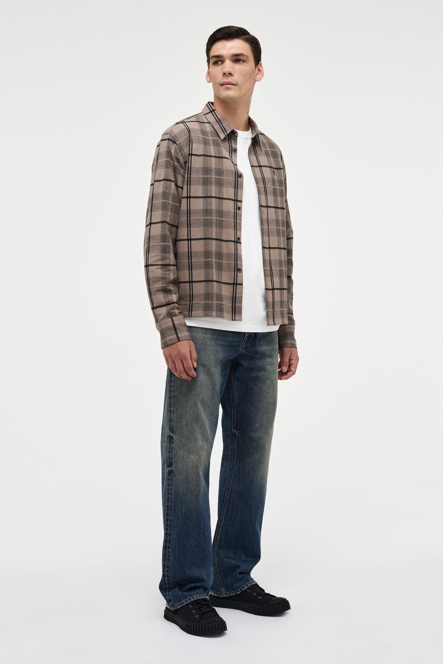 Regular Fit Linen Plaid - Clay