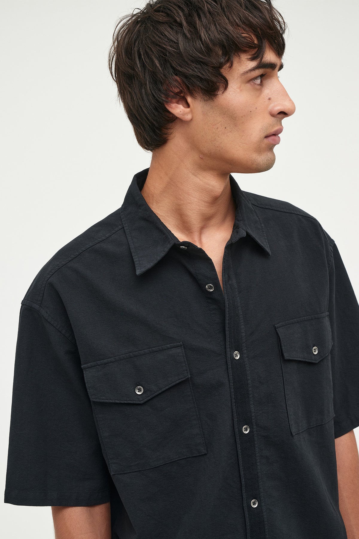 N05 Ss Utility Shirt - Washed Black