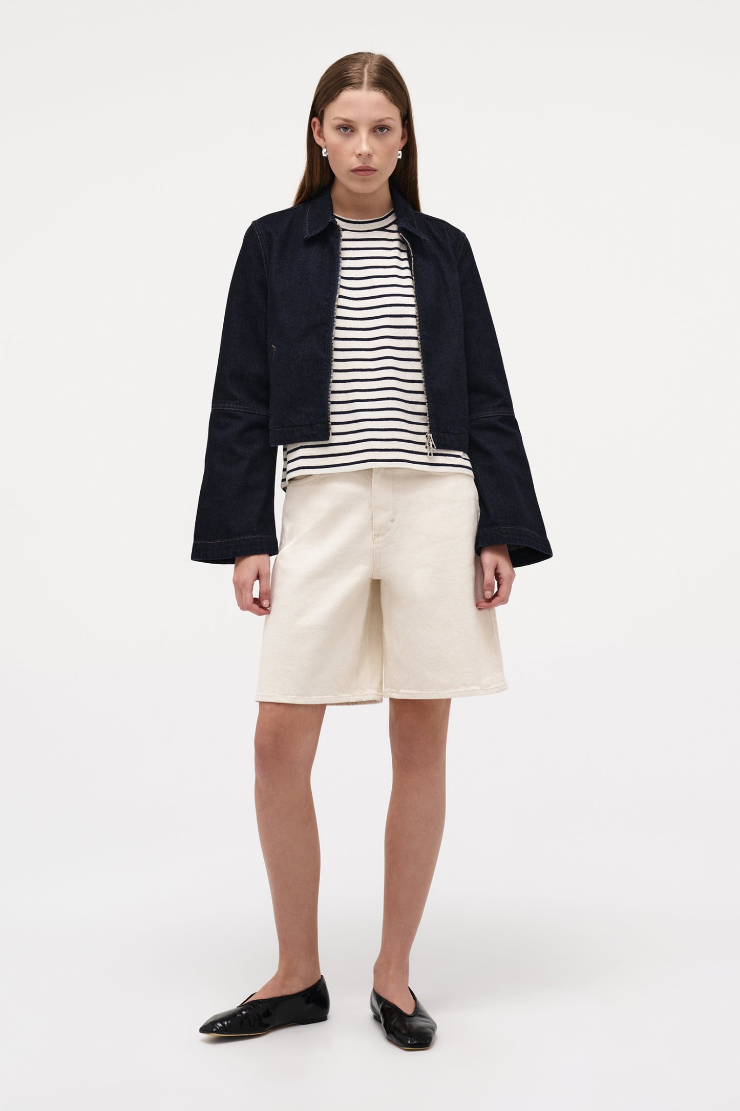 Resort Stripe Juno Tee - Ivory