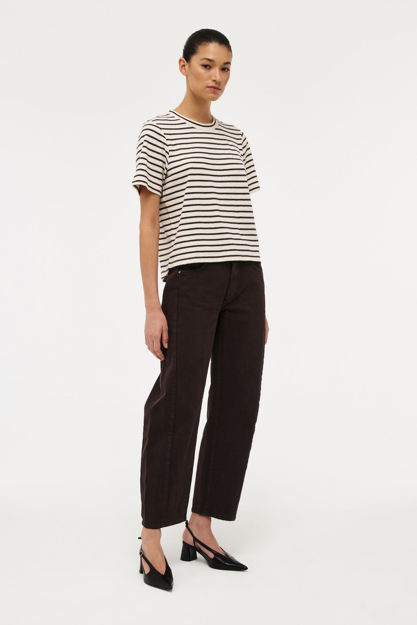 Resort Stripe Juno Tee - Sable