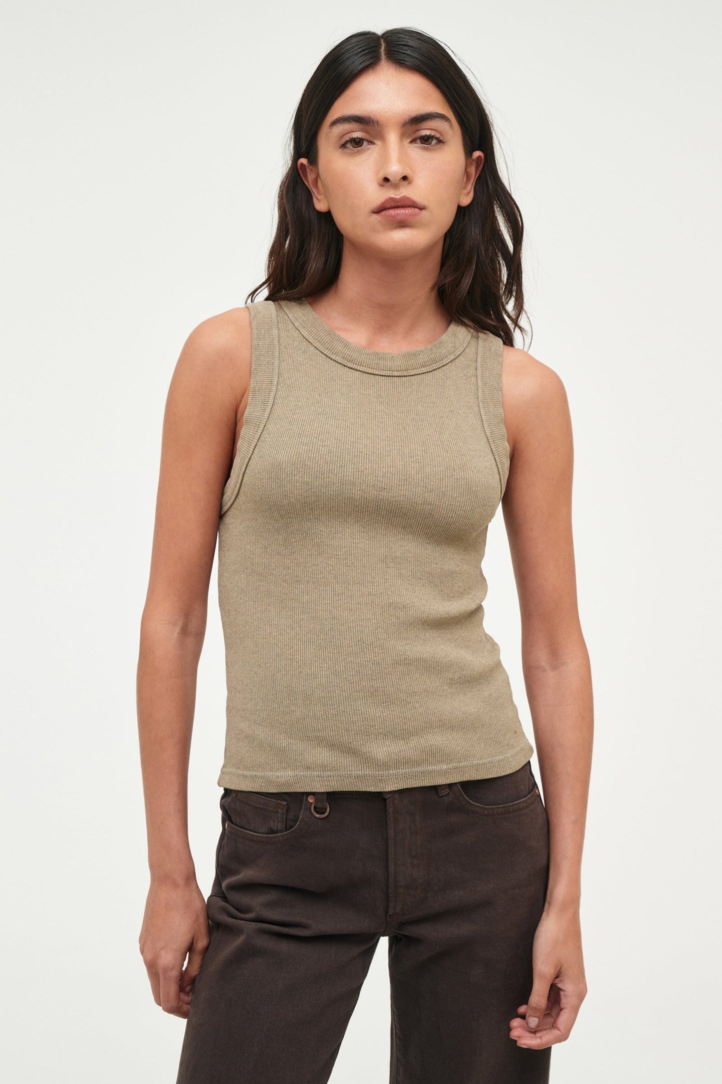 Jonesy Singlet Over Dyed - Worn Sand