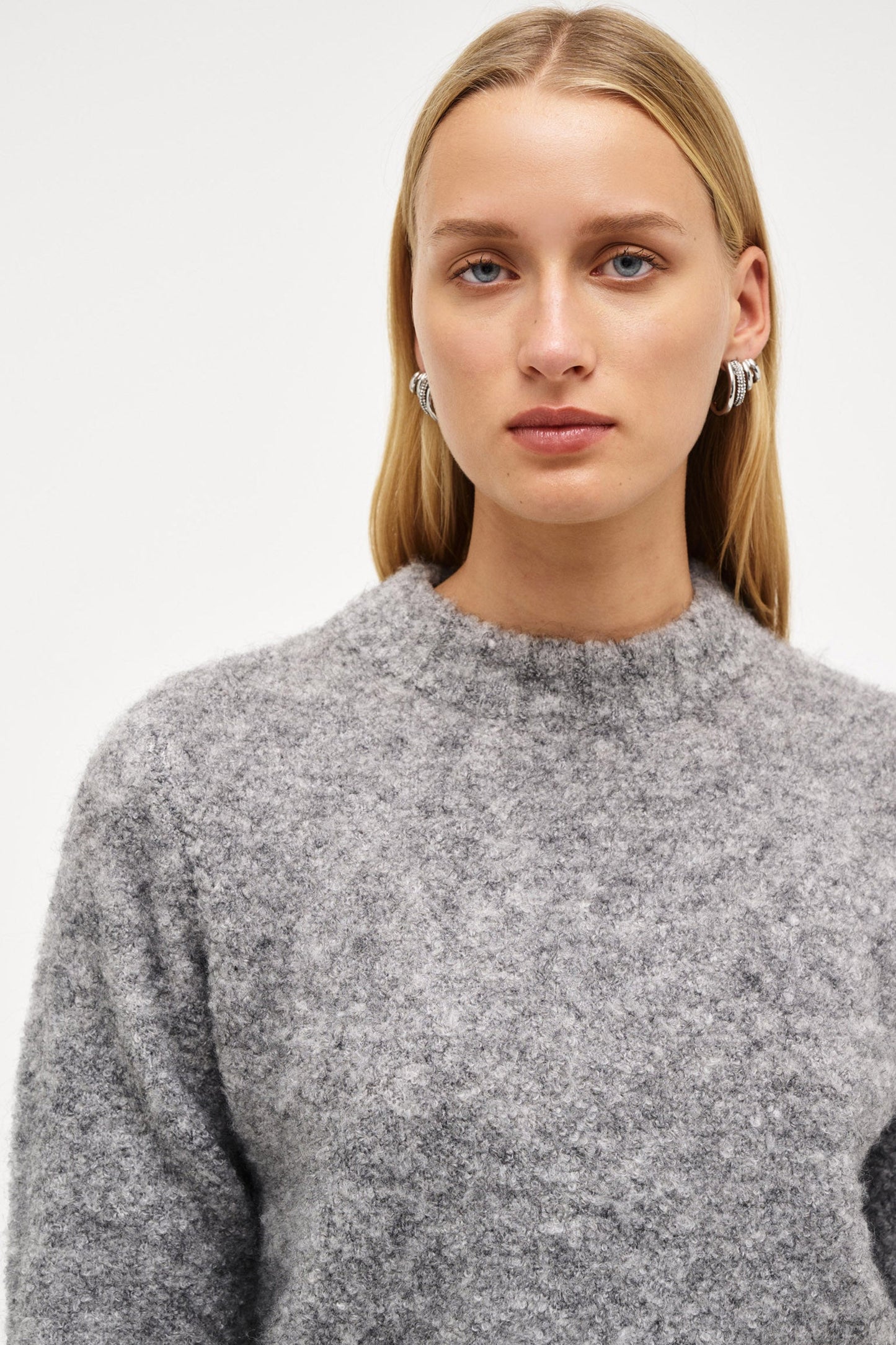 Boucle Crew - Charcoal Marle