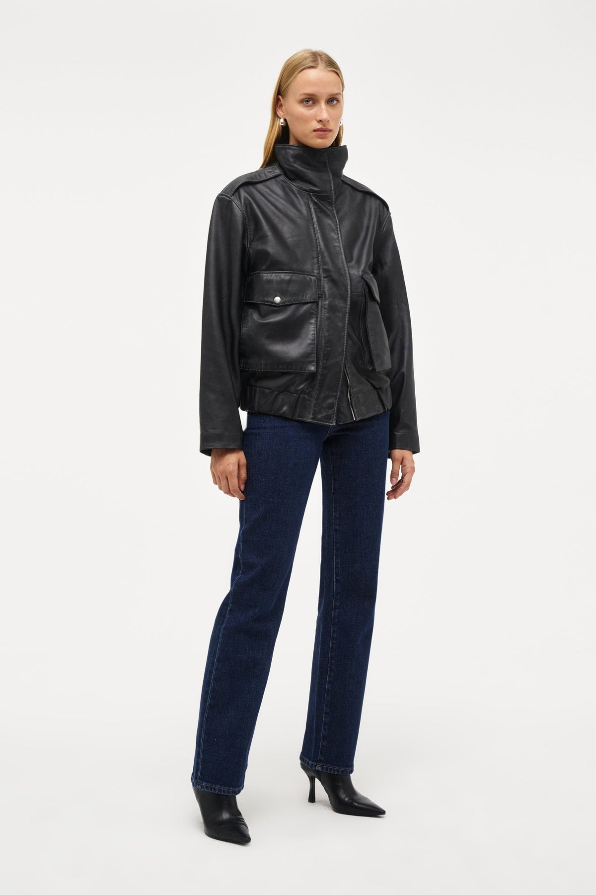 Scene Leather Jacket - Black