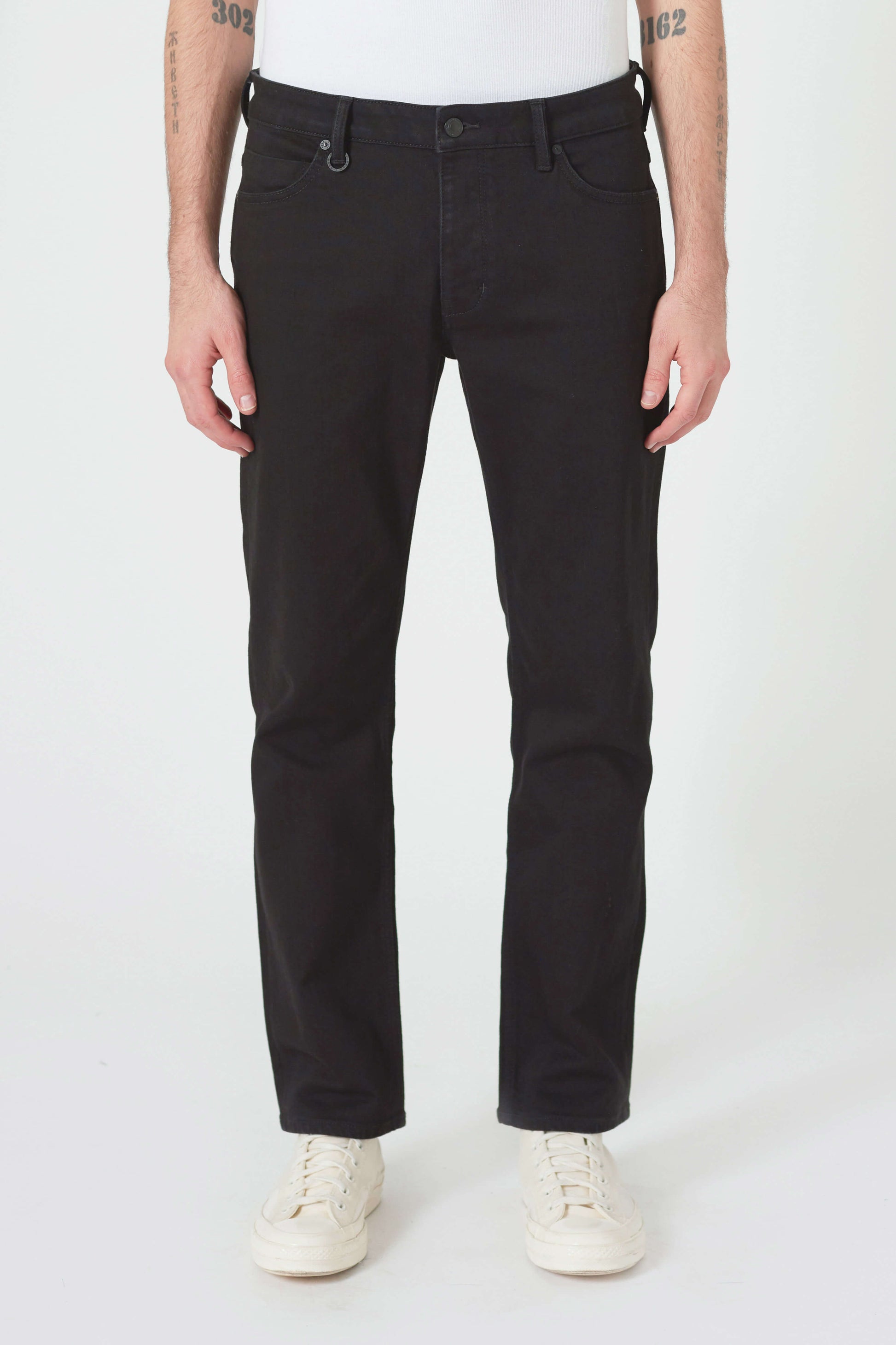 Lou Straight - Perfecto Neuw dark black mens-jeans 