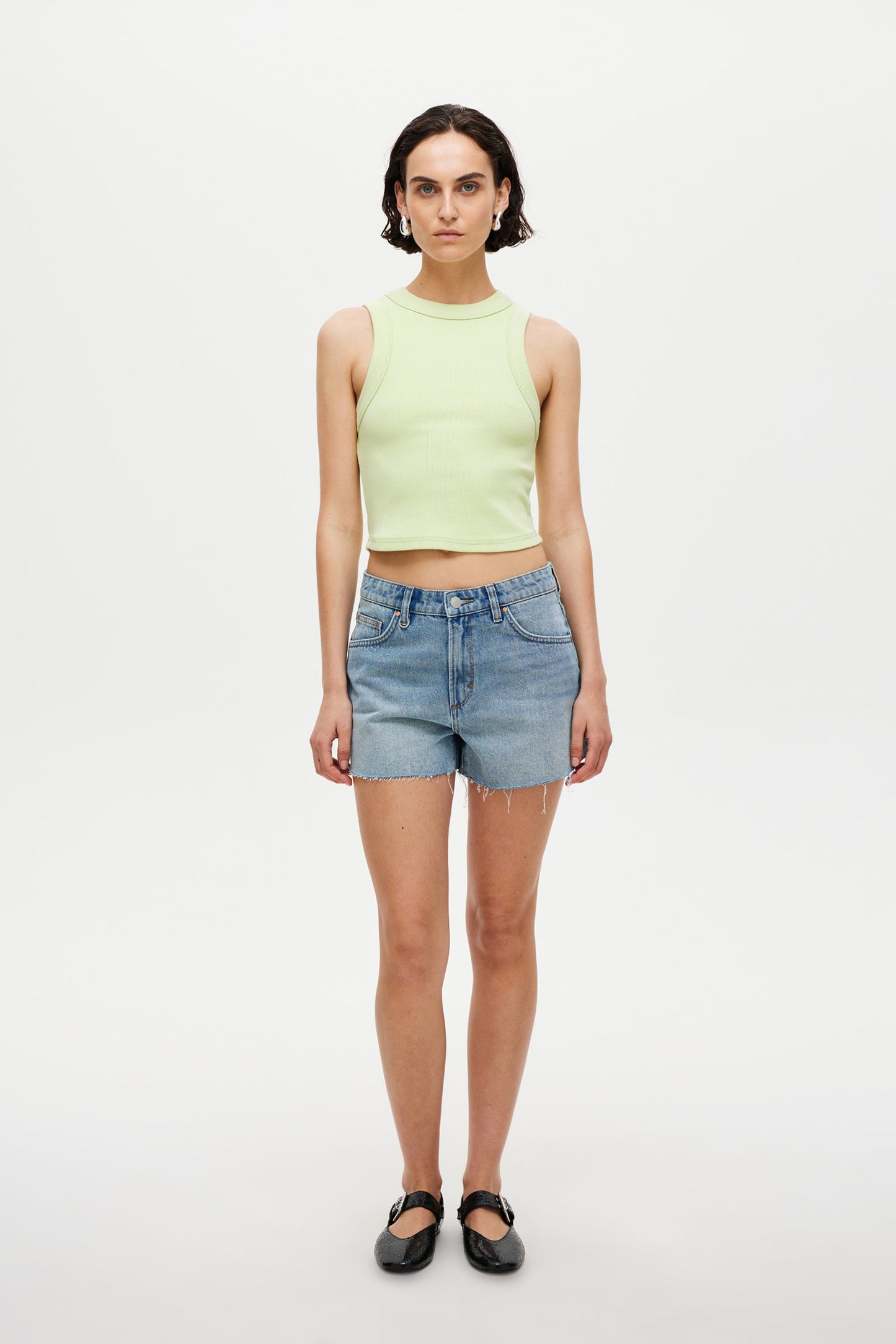 Jonesy Recut Singlet - Matcha