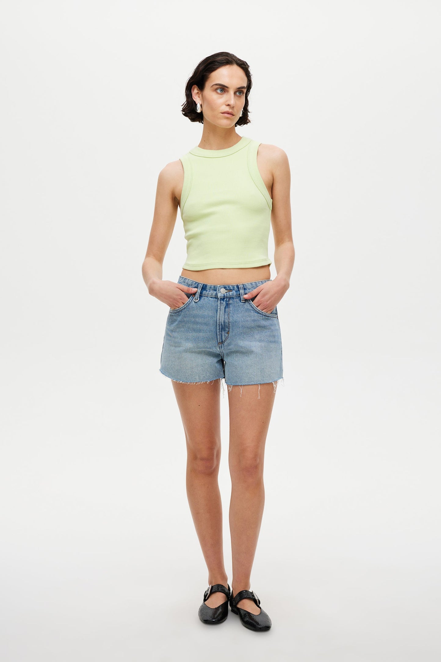 Jonesy Recut Singlet - Matcha