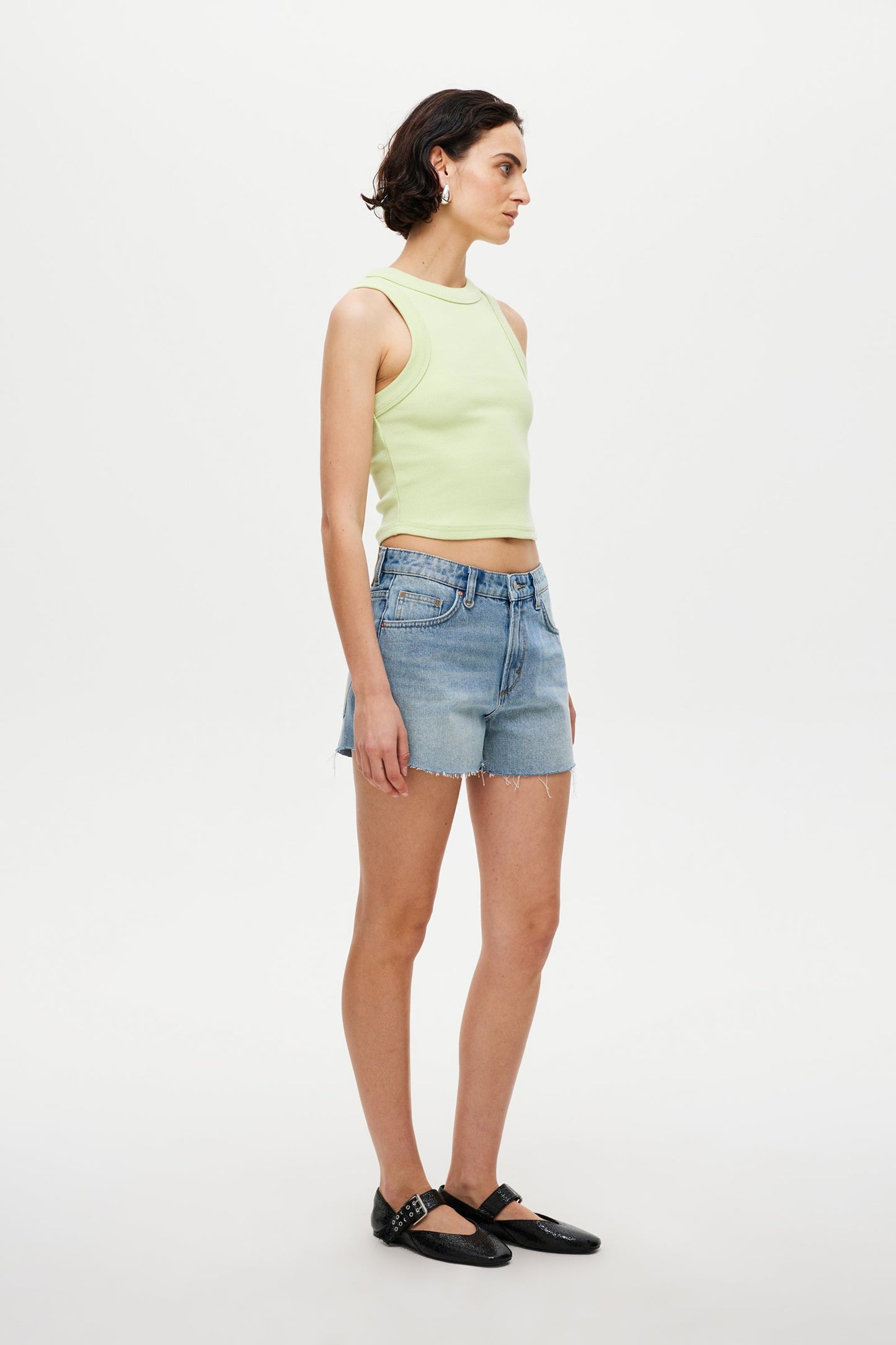 Jonesy Recut Singlet - Matcha