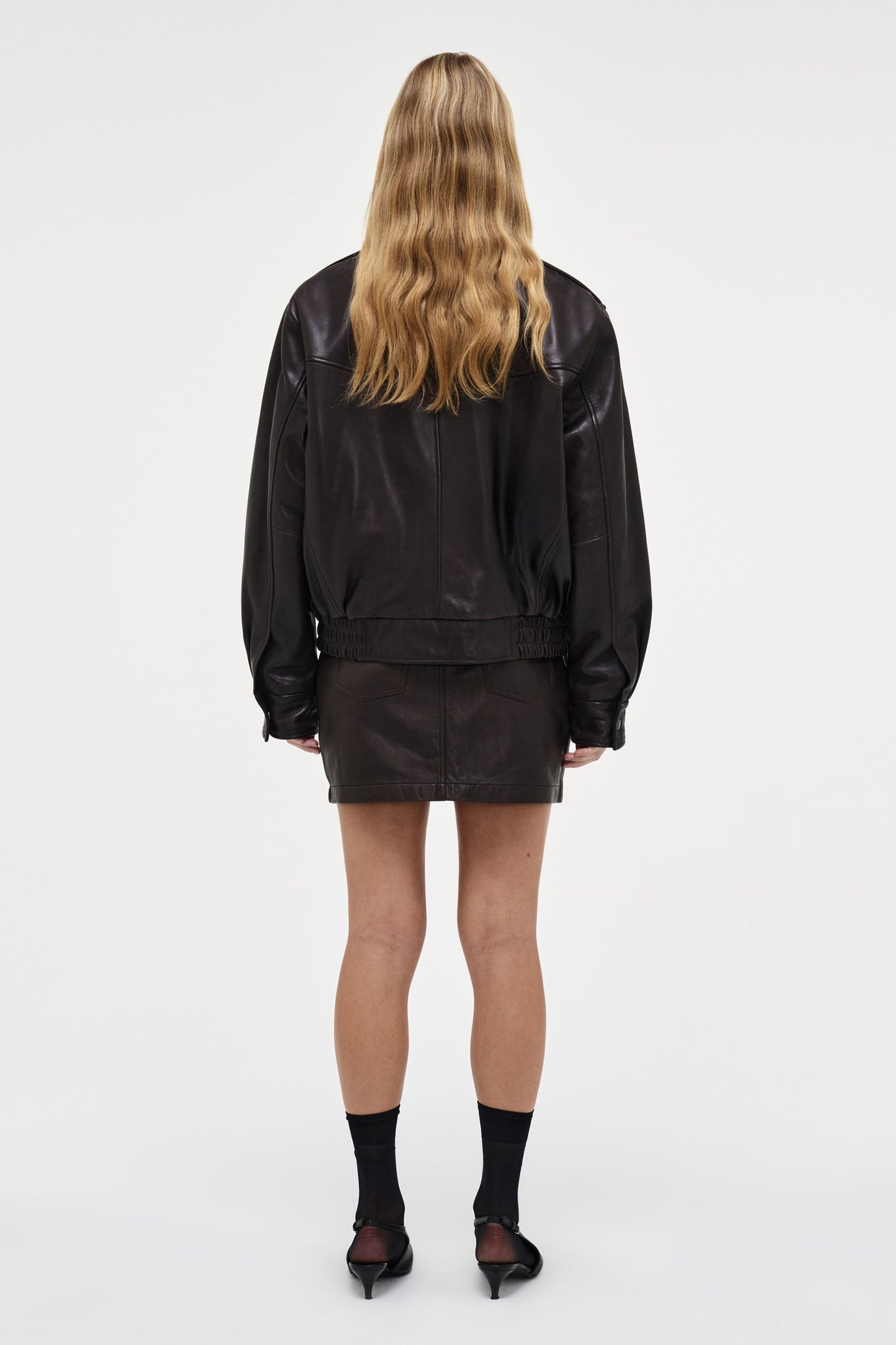 Casablanca Leather Bomber - Espresso