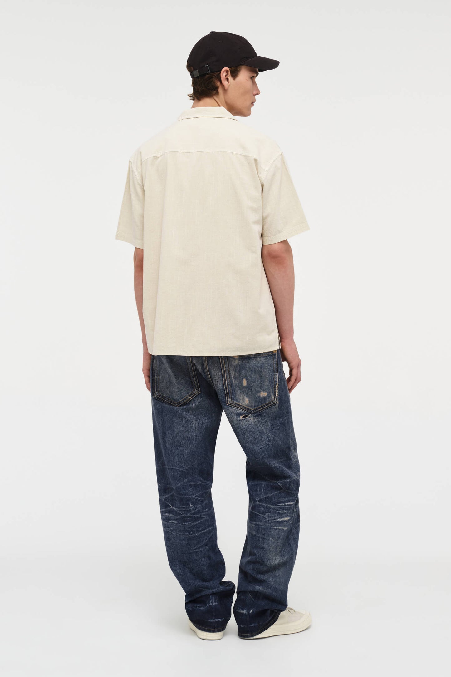 Cotton Crepe SS Shirt - Vintage White