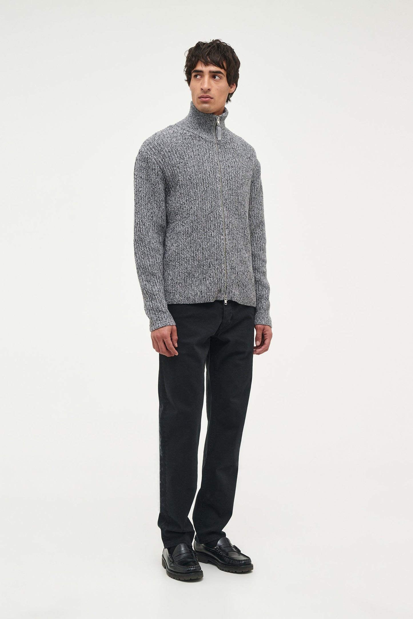 Chain Knit Zip Thru