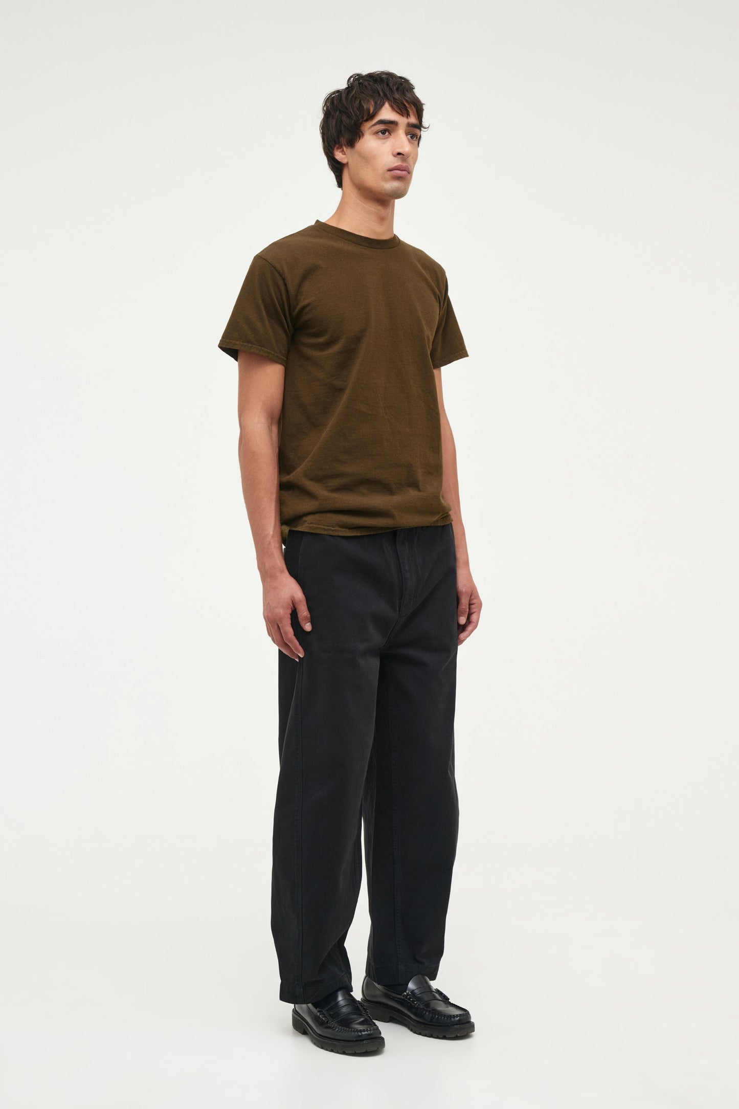 Over Dyed Circular Knit Tee - Worn Military