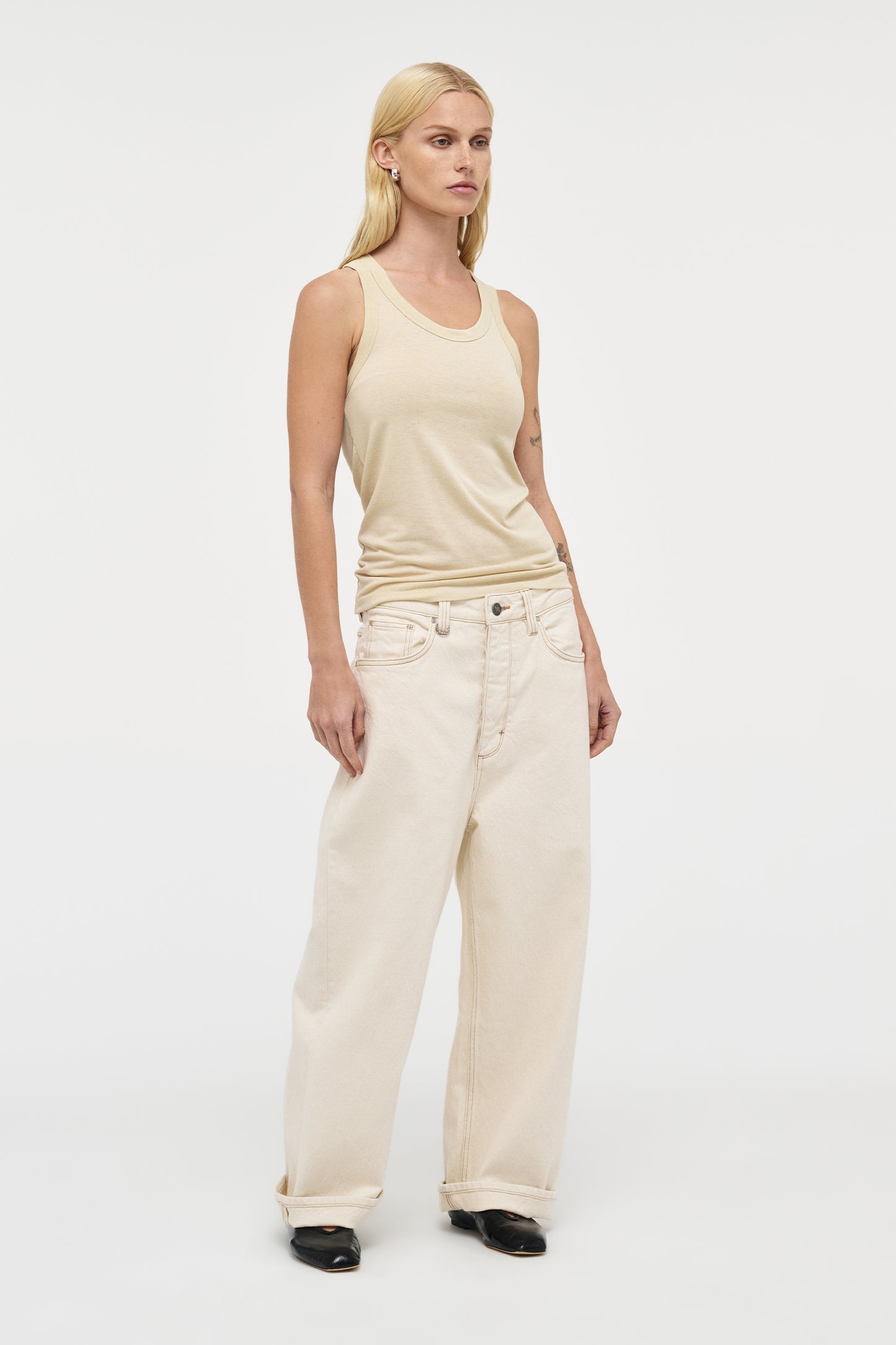 Yoko Baggy Crop - Cream