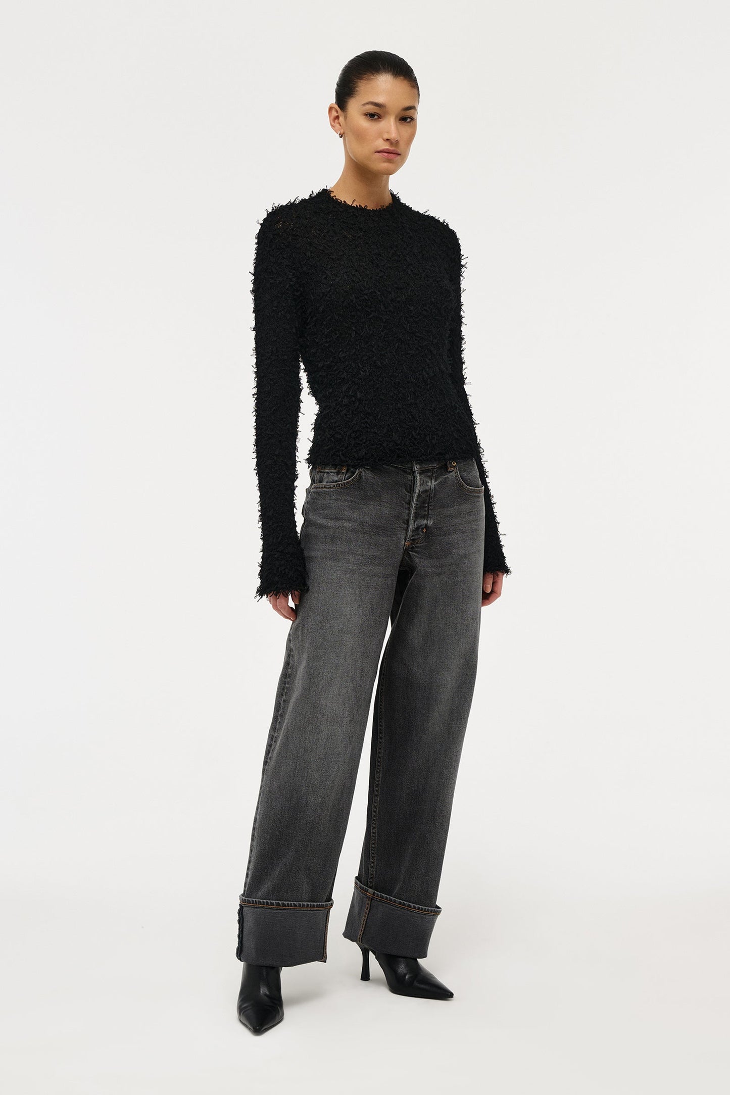 Fray Knit Crew