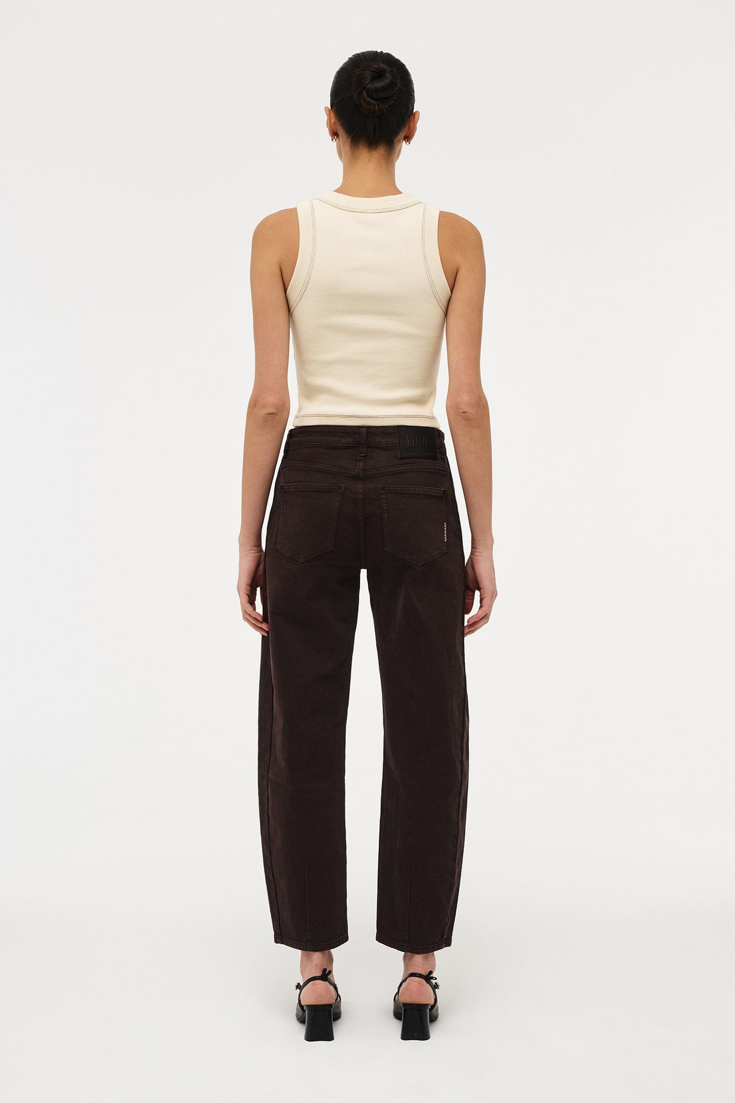 Jonesy Recut Rib Singlet - Cream