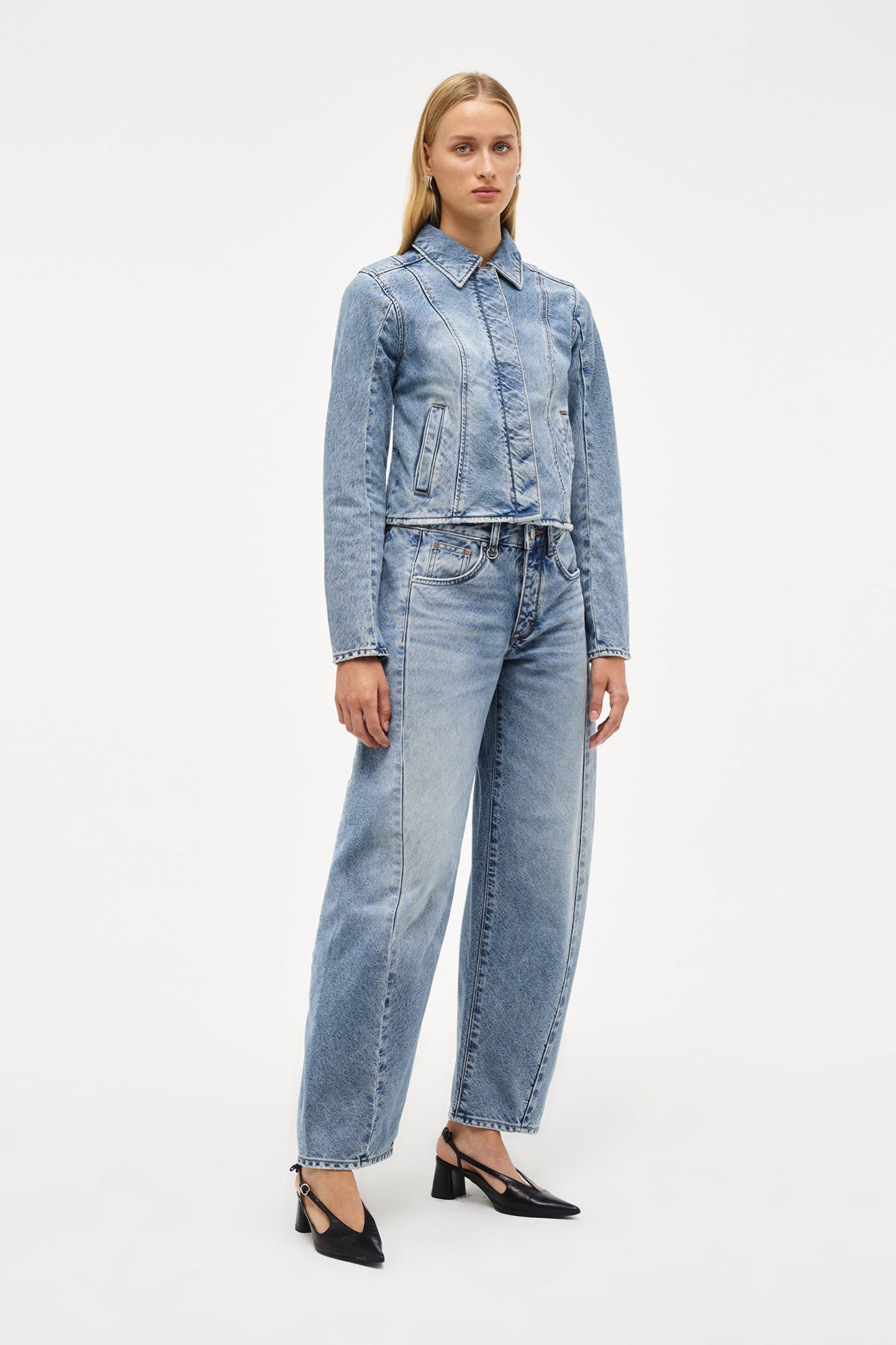 Bias Cut Denim Jacket