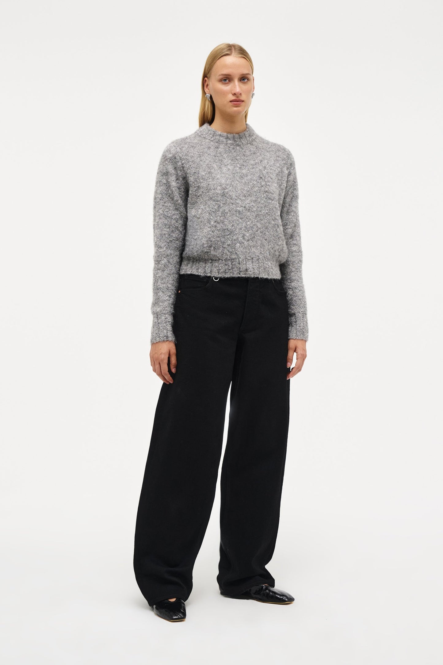 Boucle Crew - Charcoal Marle