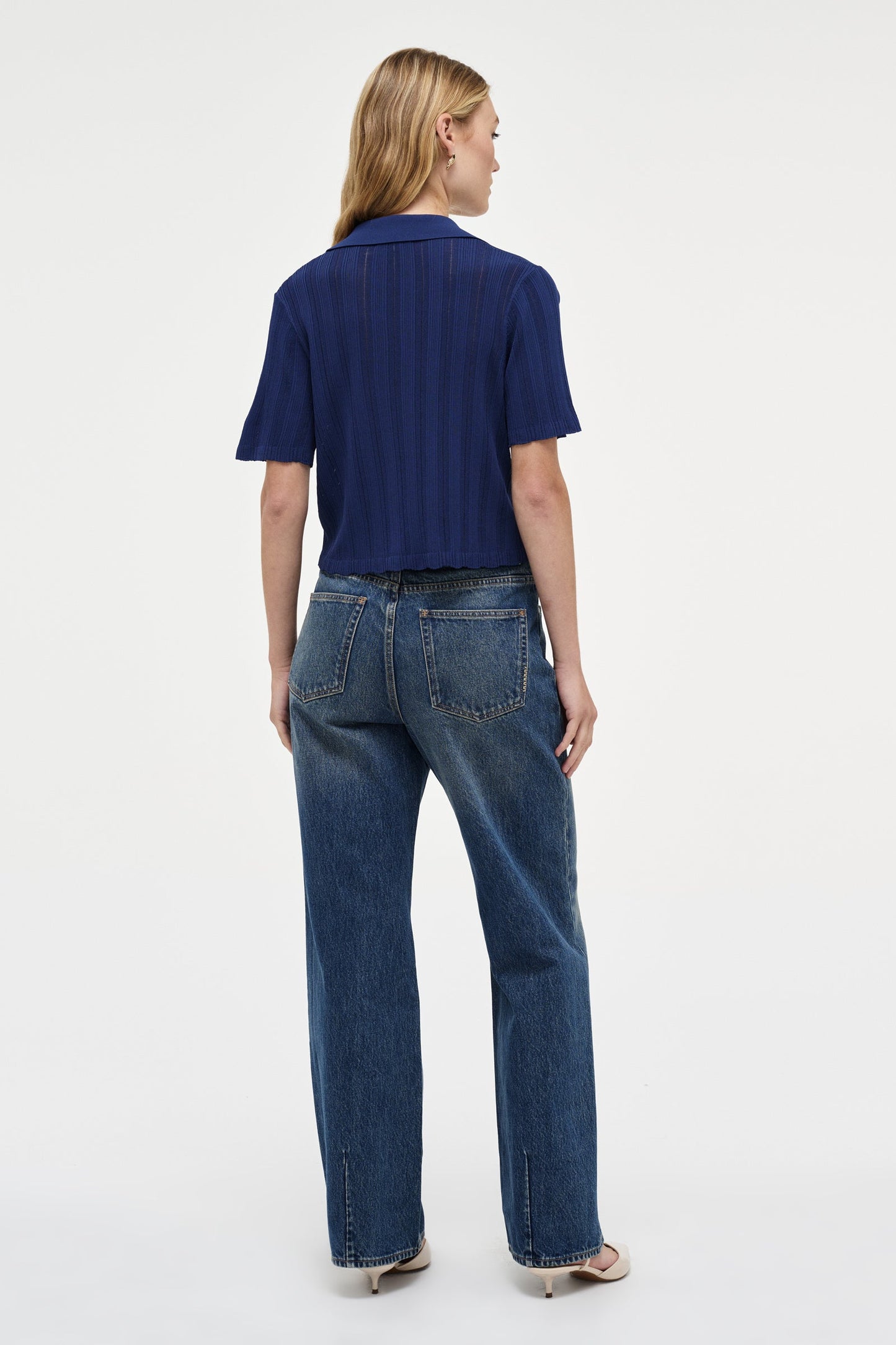 Opal Knit Polo - Blue