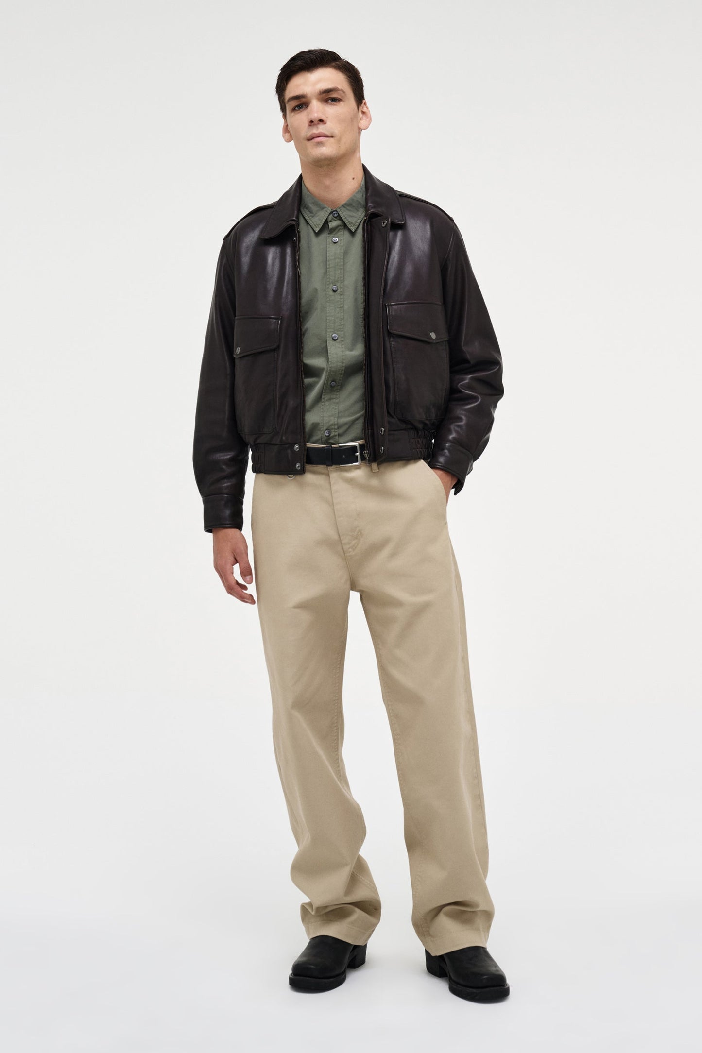 Casablanca Leather Bomber M - Espresso