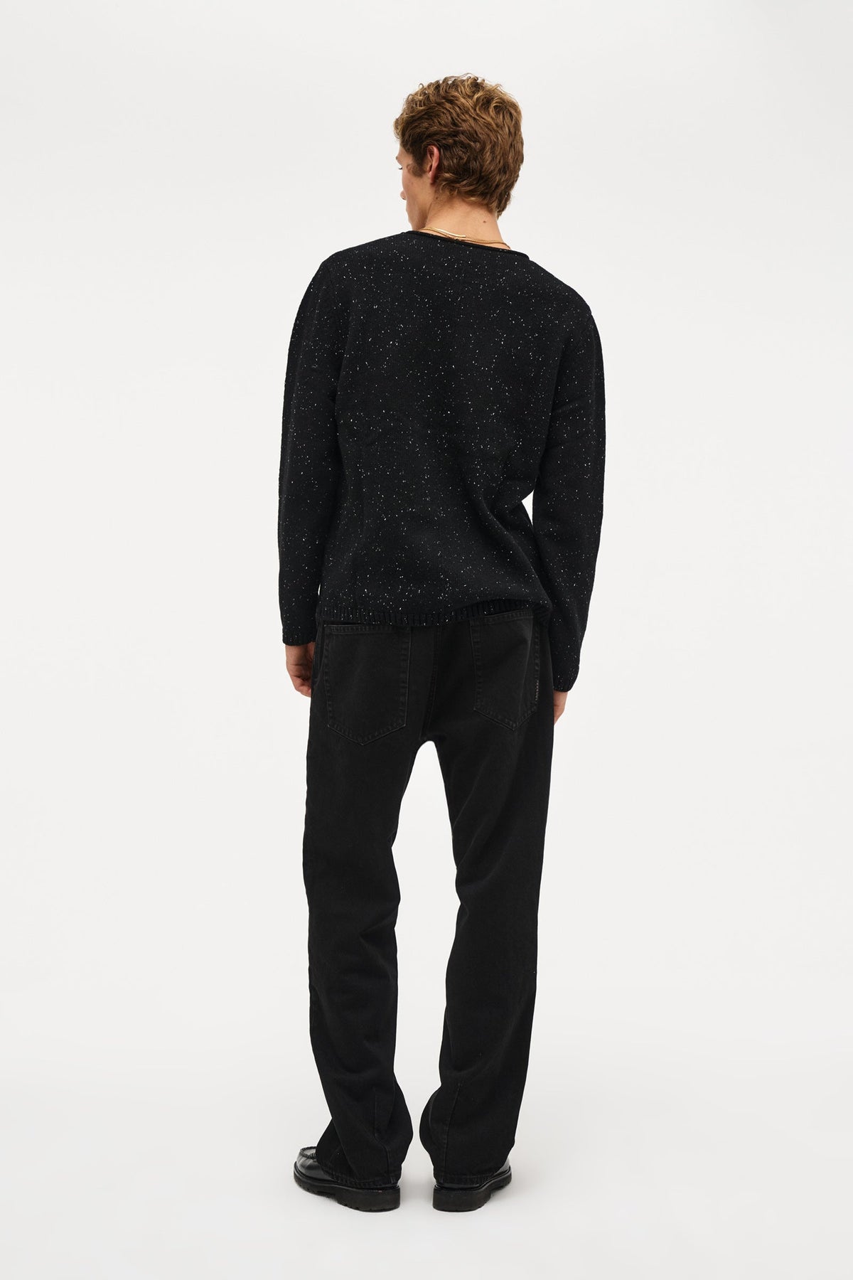 Chain Knit Crew - Black