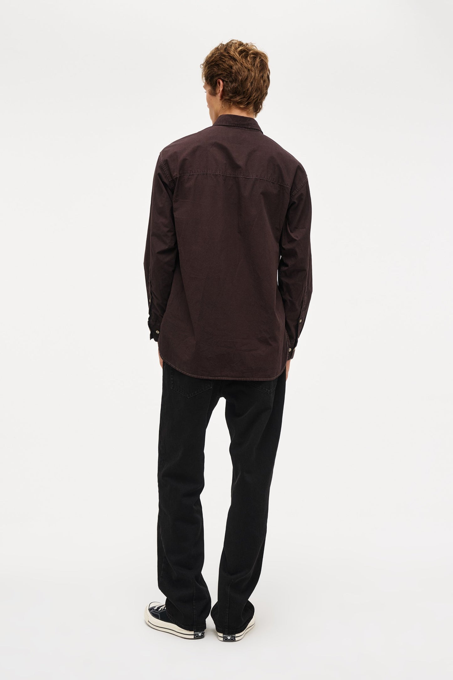 Relaxed Fit Shirt Over Dyed - Chocolate