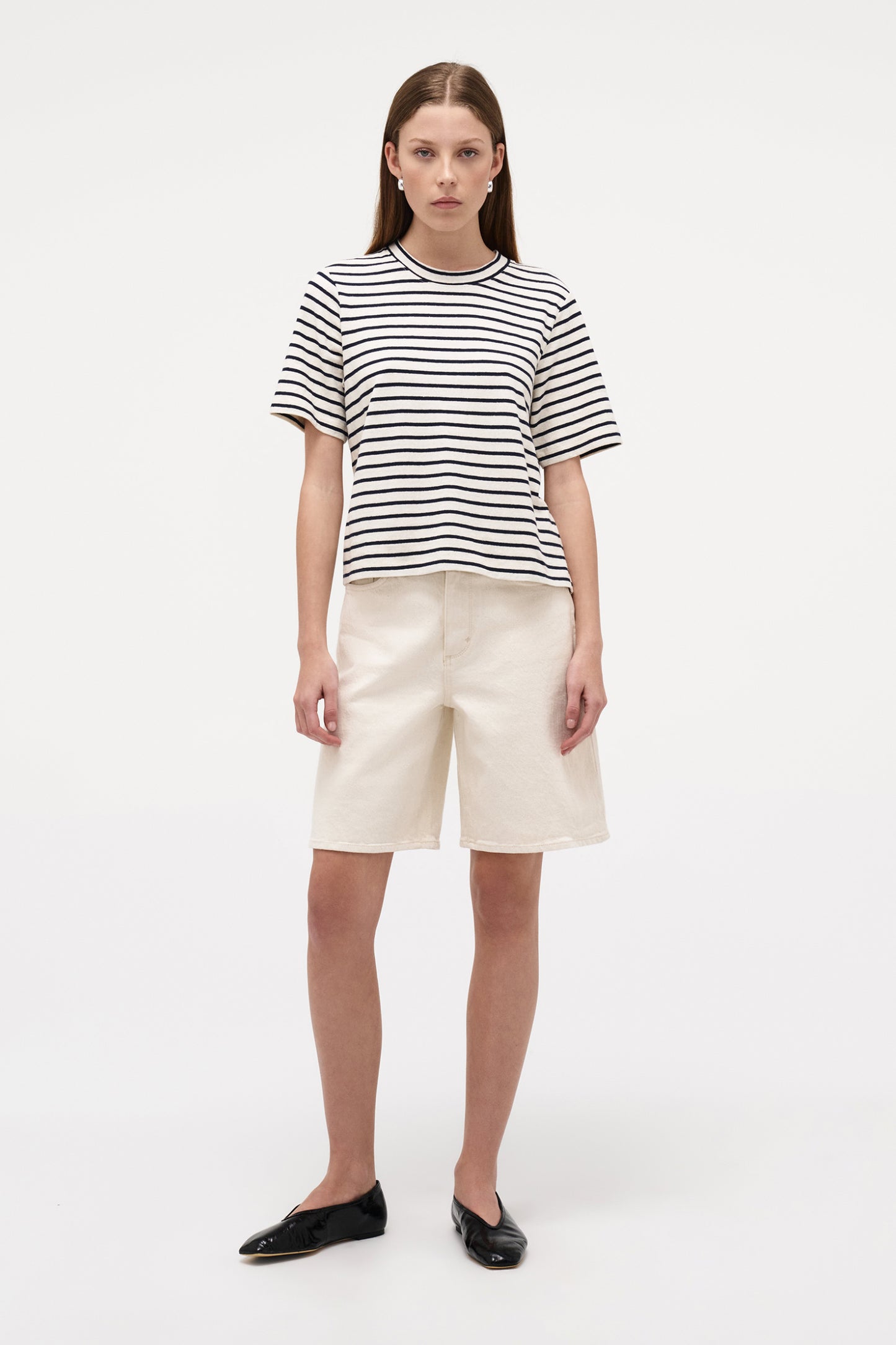Resort Stripe Juno Tee - Ivory