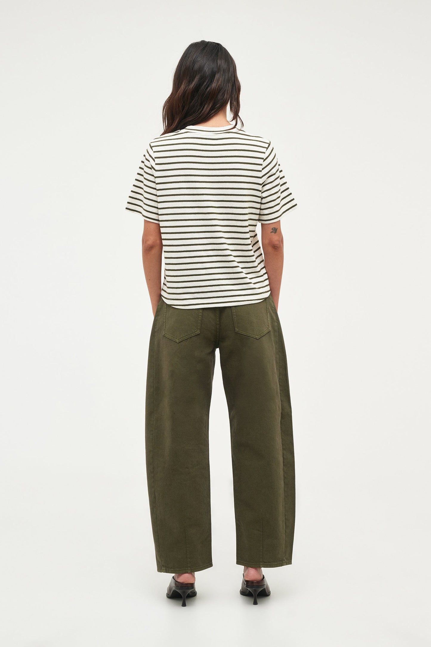 Resort Stripe Juno Tee - Military Stripe