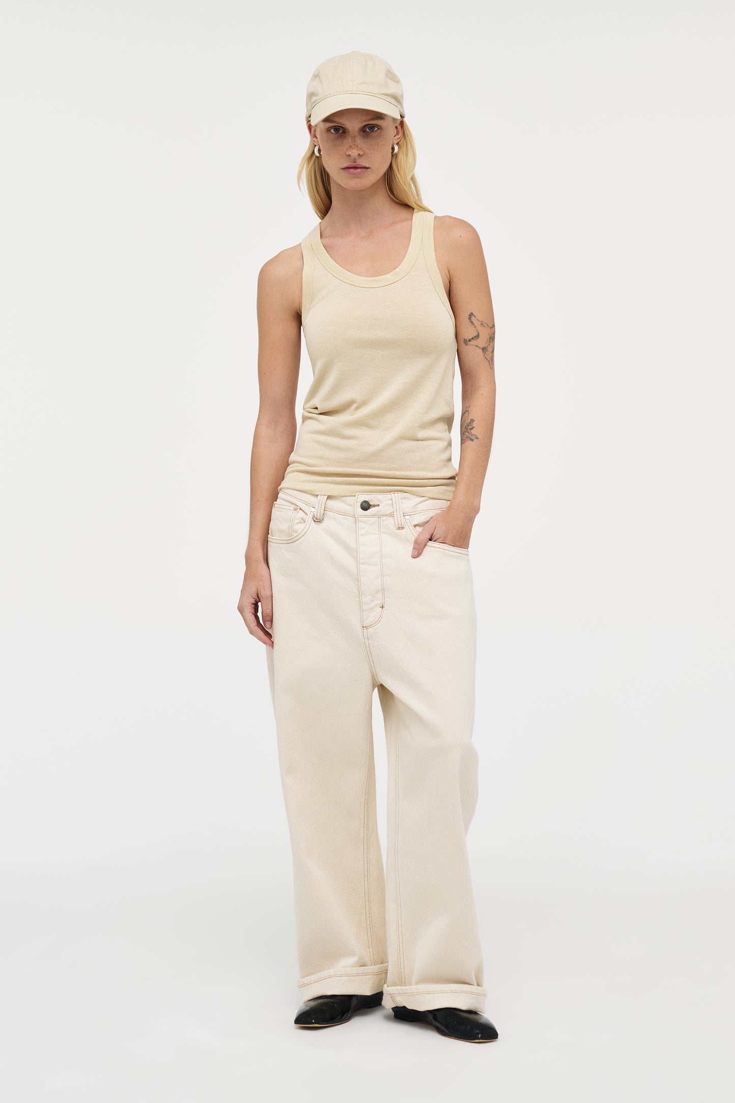 Yoko Baggy Crop - Cream