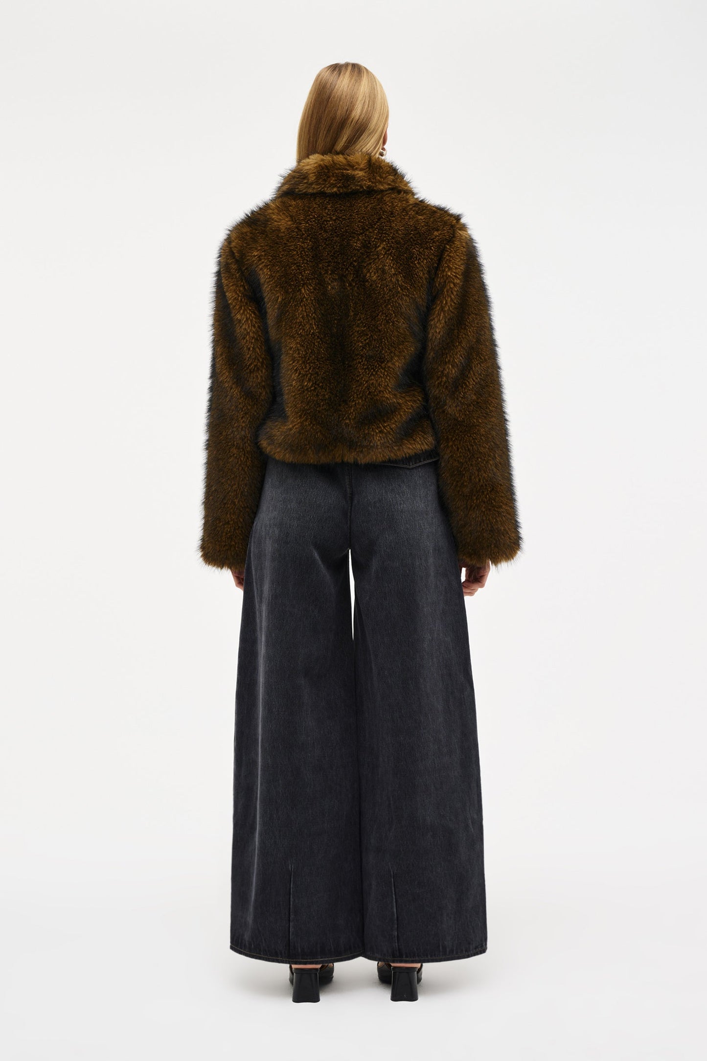 Faux Fur Jacket - Honey