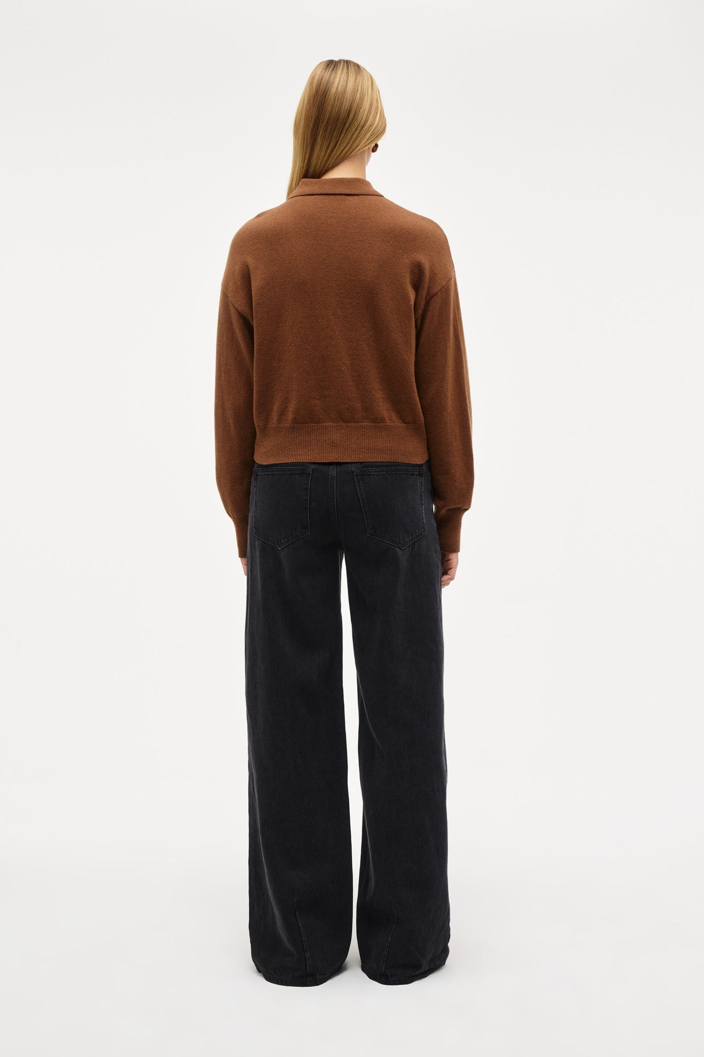 Wool Blend Knit Polo - Biscuit